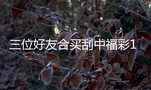 三位好友合买刮中福彩100万 之前3D中过9000多!