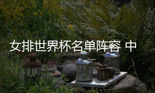 女排世界杯名单阵容 中国女排世界杯名单有1位漳州籍运动员